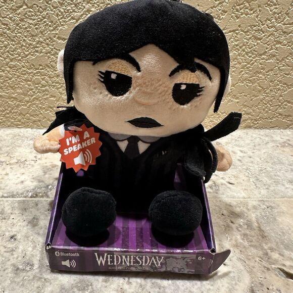 Bitty Boomers Wednesday The Addams Family Plush Bluetooth Speaker New Netflix - Picture 2 of 6